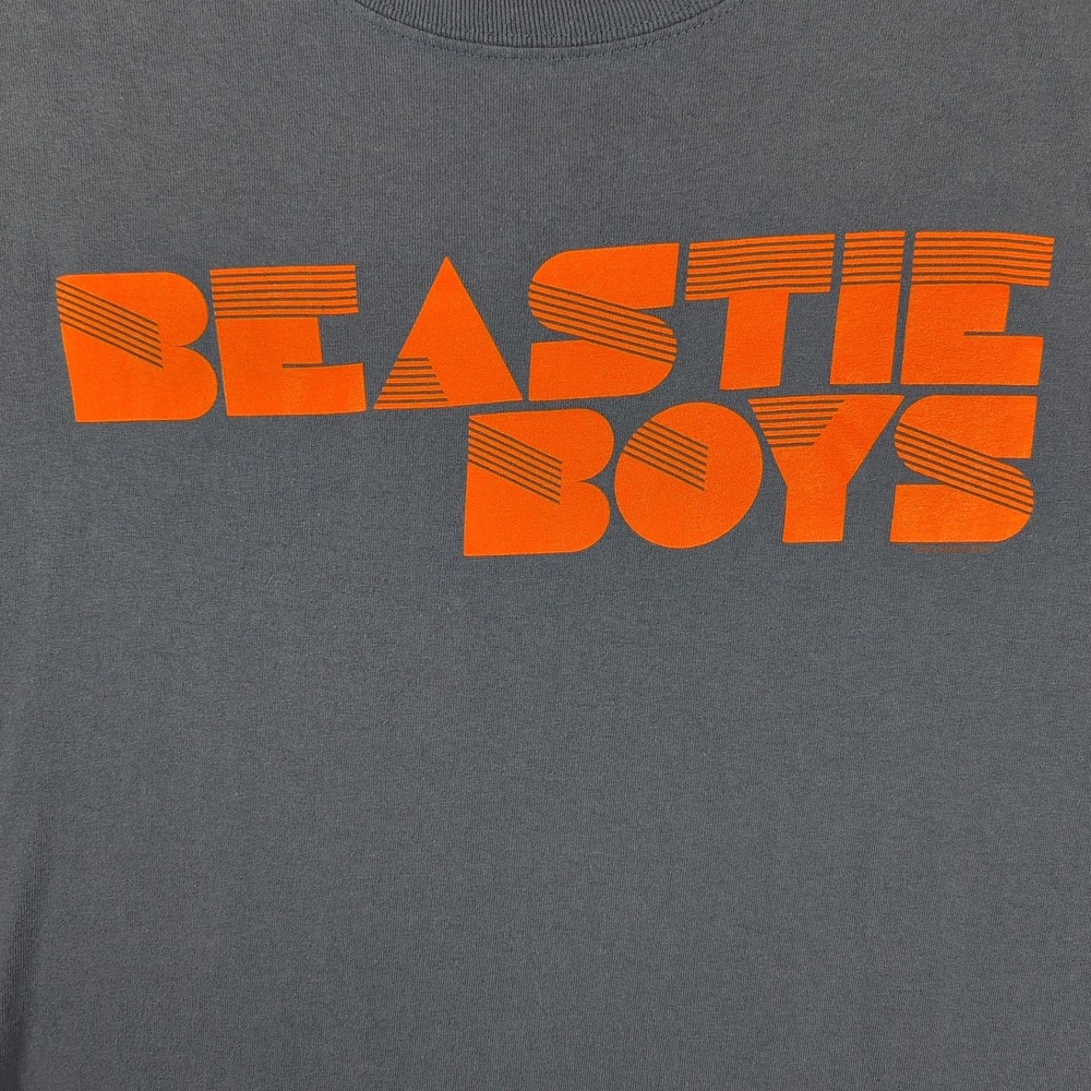 Beastie Boys Graphic T-Shirt XL Slate Blue Orange Streetwear 90s Grunge Hip Hop